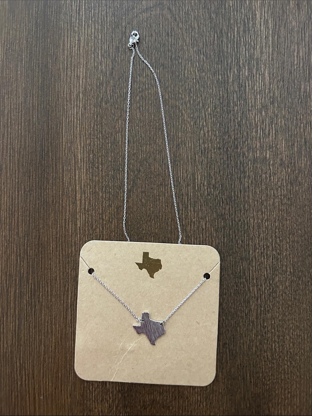 Silver Texas State Pendant Necklace - Women Jewelry